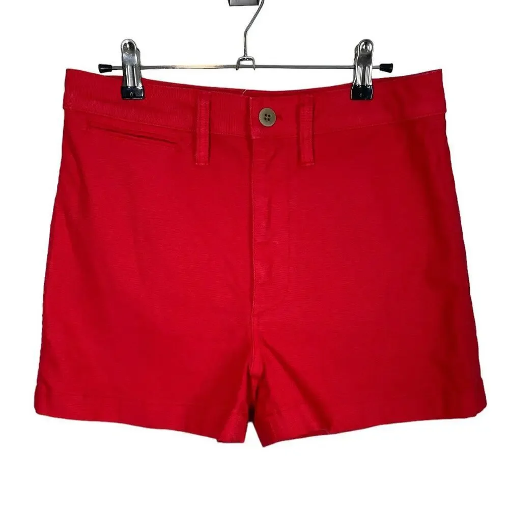 Madewell Women's High Waist Shorts - Red